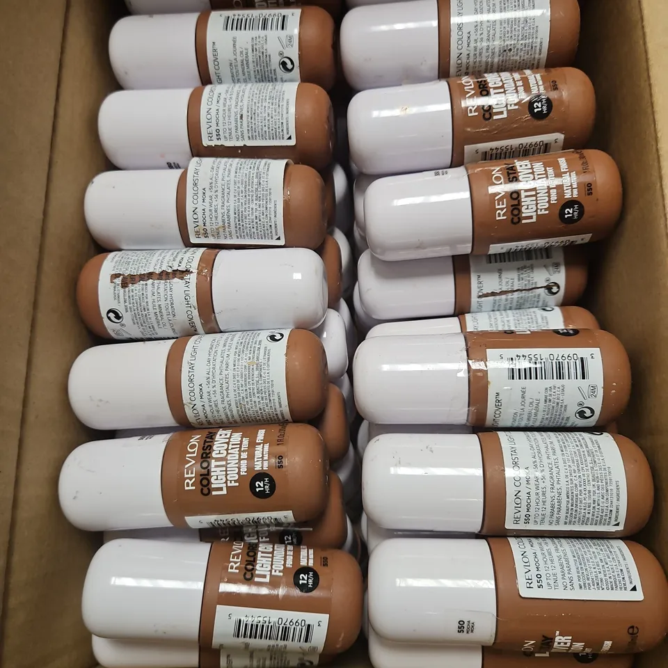 LOT OF APPROXIMATELY 70 REVLON COLOURSTAY LIGHT COVER 30ML FOUNDATIONS - 550 MOCHA