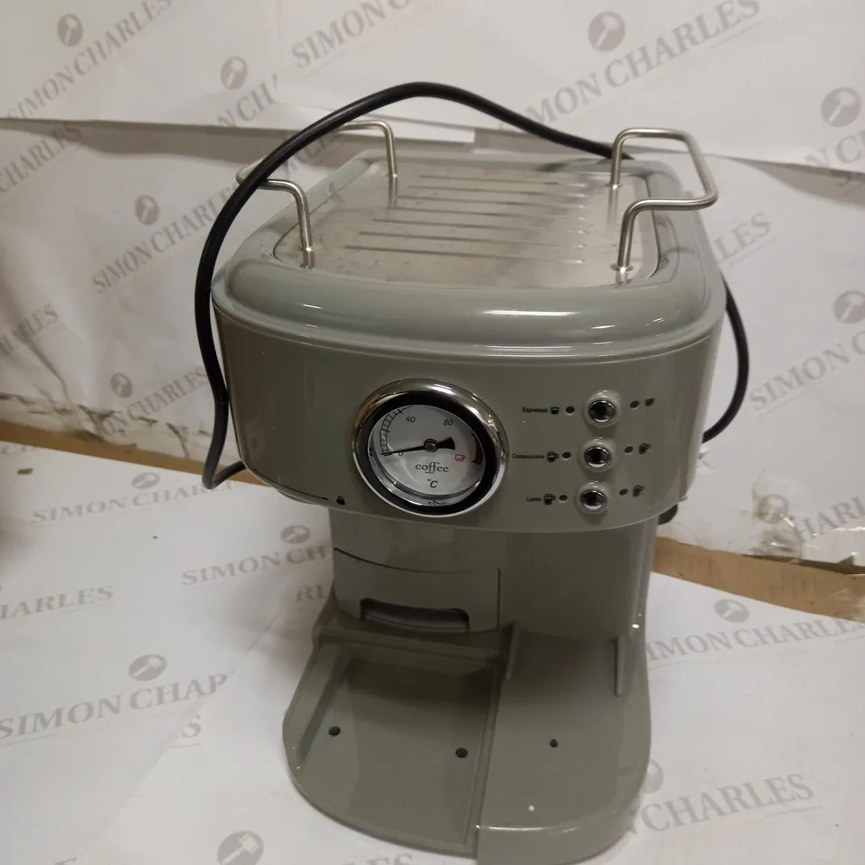 SWAN RETRO GREY ESPRESSO COFFEE MACHINE