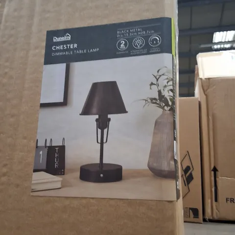 BOXED DUNNELM CHESTER DIMMABLE TABLE LAMP