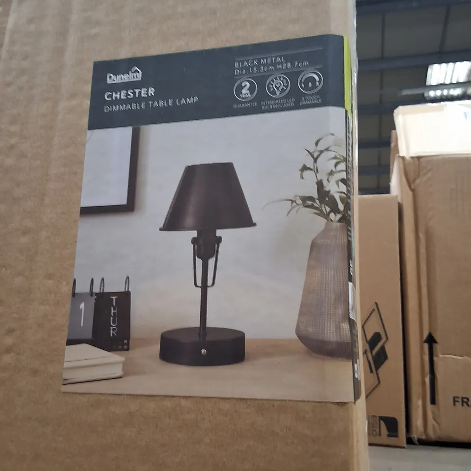 BOXED DUNNELM CHESTER DIMMABLE TABLE LAMP