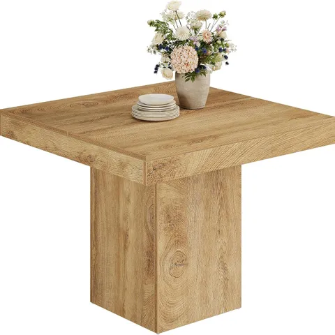 BOXED TRIBESIGNS SQUARE DINING TABLE FOR 4, 100 CM, NATURAL