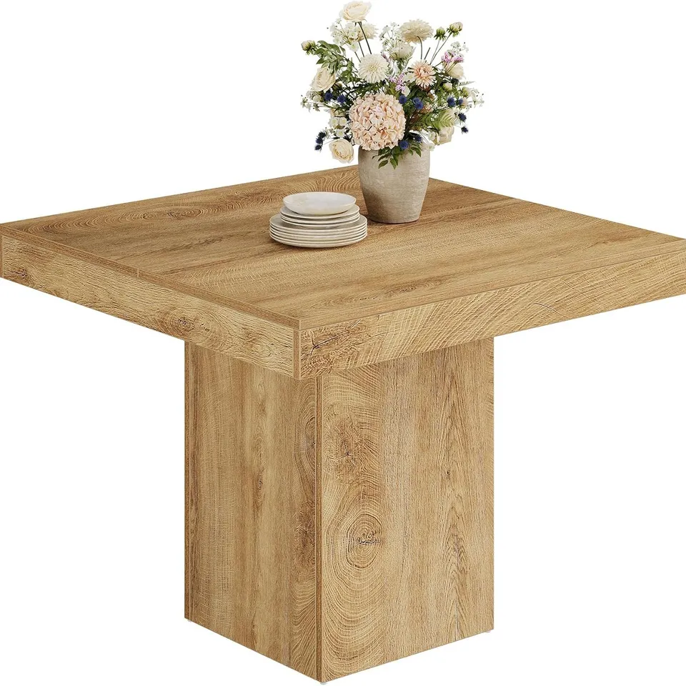 BOXED TRIBESIGNS SQUARE DINING TABLE FOR 4, 100 CM, NATURAL