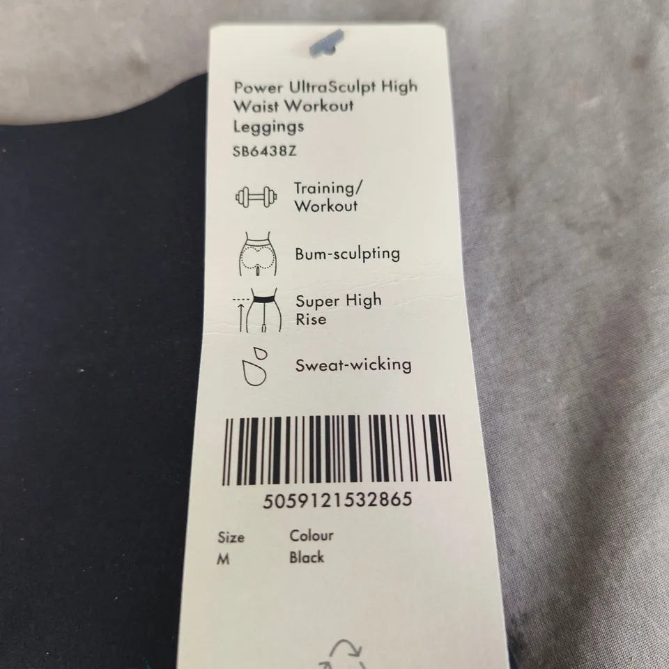 SWEATY BETTY POWER ULTRASCULPT HIGH WAIST WORKOUT LEGGINGS – BLACK, SIZE M