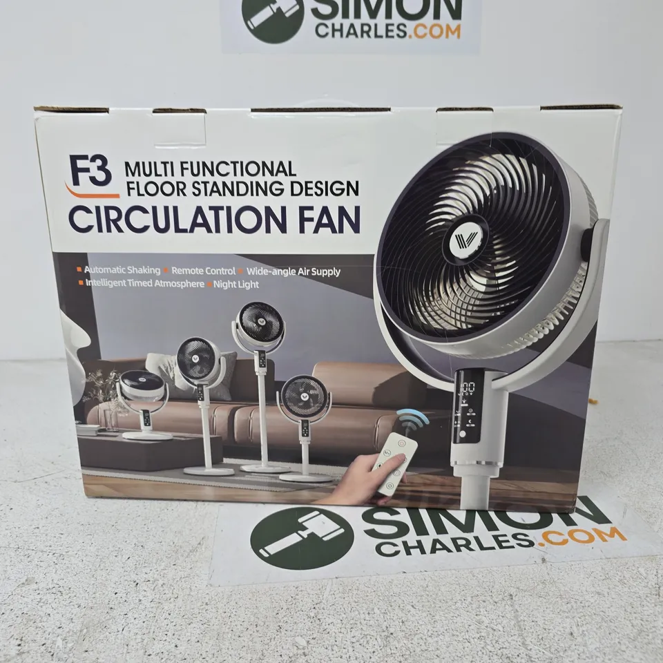 F3 MULTI-FUNCTIONAL FLOOR-STANDING CIRCULATION FAN – BOXED