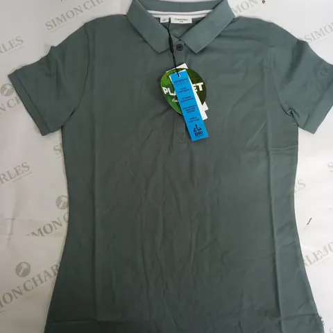 CALVIN KLEIN GOLF SHIRT IN SAGE - SMALL