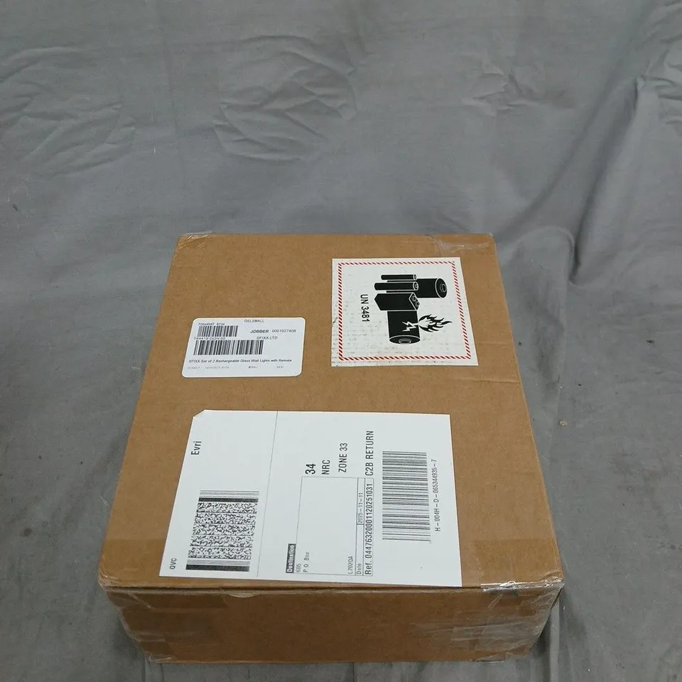 SFIXX SET OF TWO RECHARGEABLE GLASS WALL LIGHTS WITH REMOTE