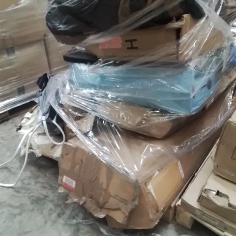 PALLET OF ASSORTED HOUSEHOLD GOODS AND PRODUCTS TO INCLUDE;RADIATOR,IRON,FAN