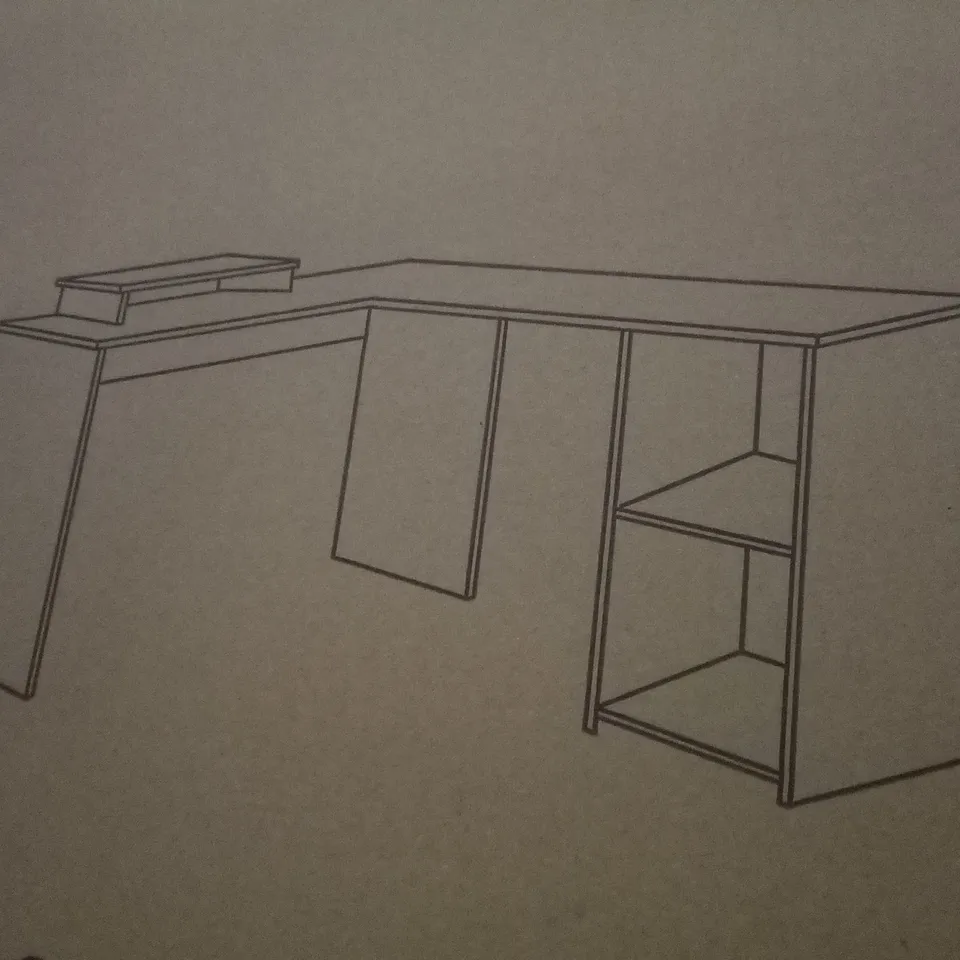 PALLET OF APPROXIMATELY 18 BOXED L-SHAPED COMPUTER DESKS 