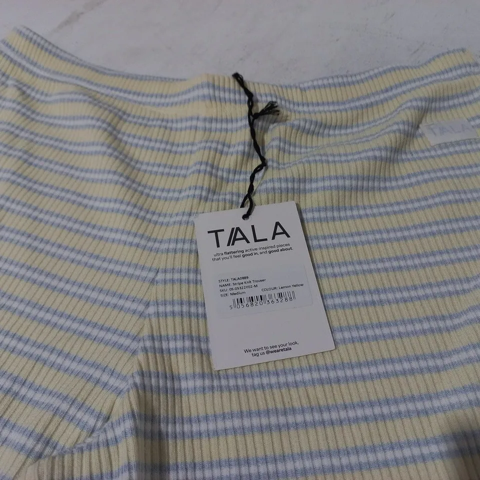 TALA STRIPE KNIT TROUSERS IN YELLOW MELLOW - MEDIUM