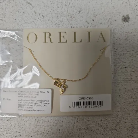 ORELIA GOLD TONE NECKLACE WITH BOOT CHARM