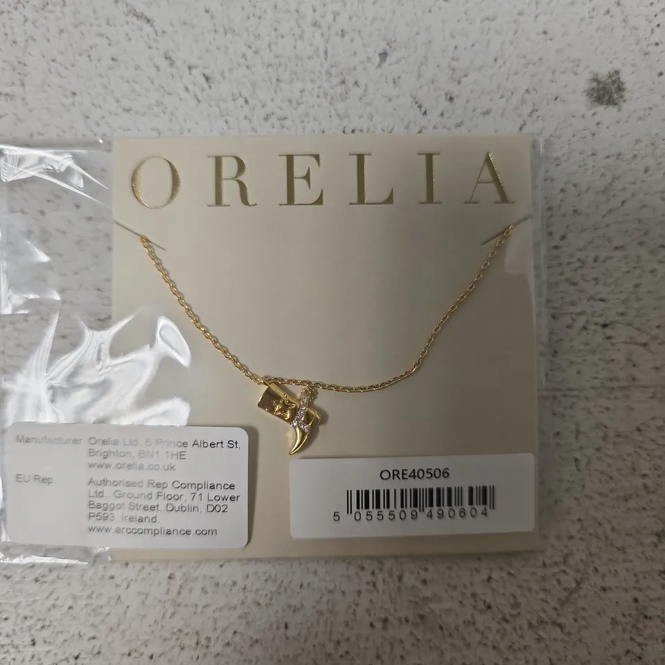 ORELIA GOLD TONE NECKLACE WITH BOOT CHARM