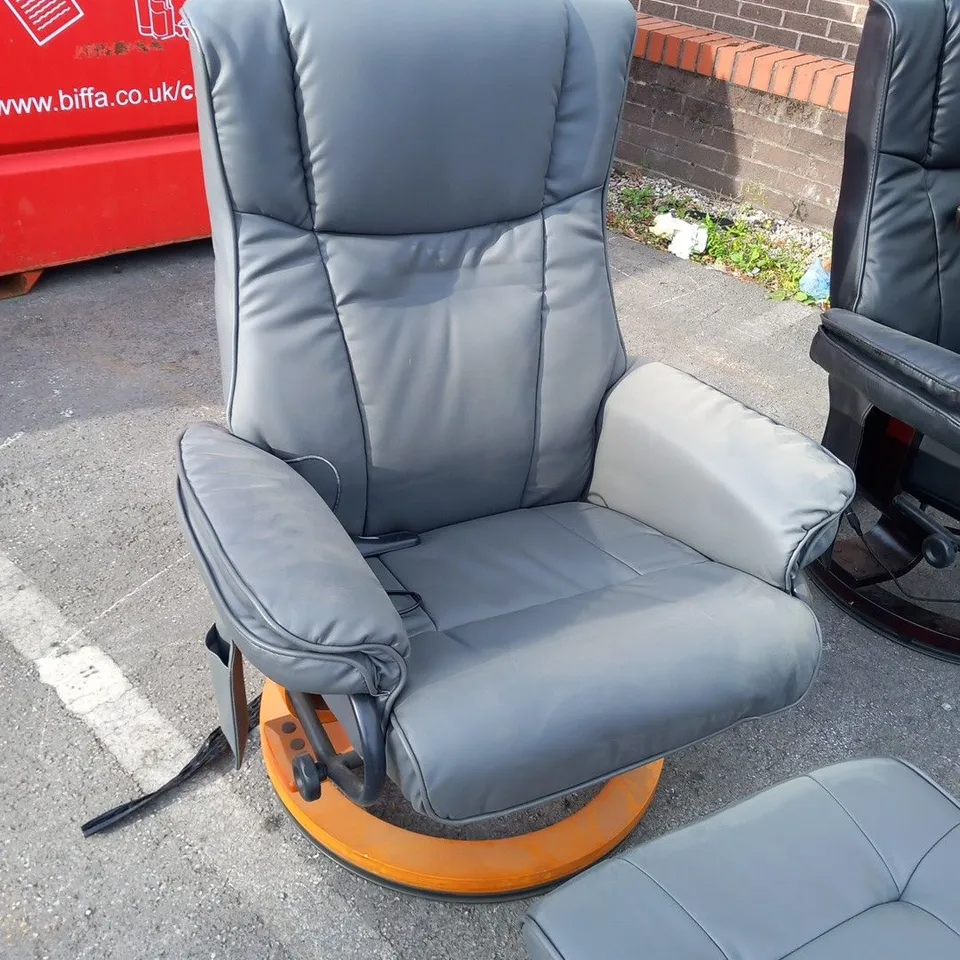 DESIGNER SIENNA SWIVEL CHAIR WITH FOOTSTOOL