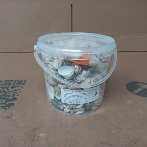 TUB OF ASSORTED SHELLS FOR DECORATION
