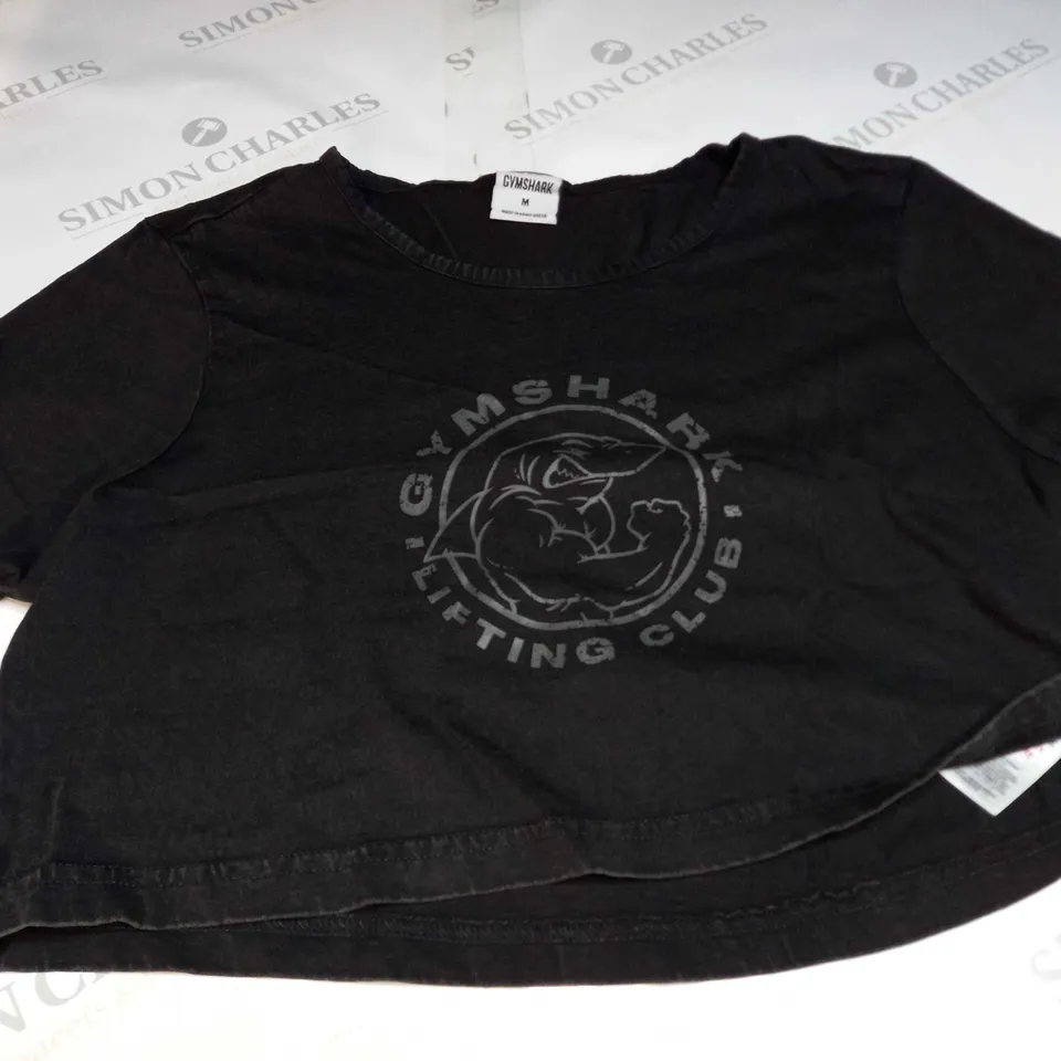 GYMSHARK LIFTING CLUB CROP TOP IN BLACK - MEDIUM