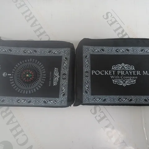 TWO POCKET PRAYER MATS WITH COMPASS