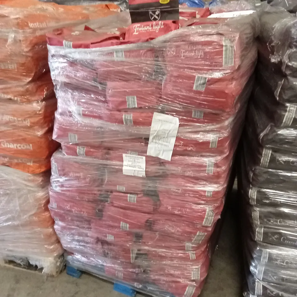 PALLET TO CONTAIN A LARGE QUANTITY OF INSTANT LIGHT LUMPWOOD CHARCOAL 