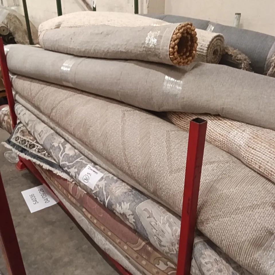 STILLAGE TO CONTAIN APPROXIMATELY 25 DESIGNER AREA RUGS