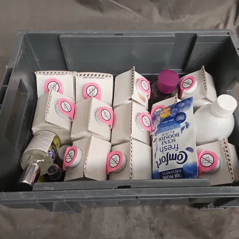 GROUP OF ASSORTED CLEANING ITEMS TOO INCLUDE , WASHING UP LIQUID , WATER ADDITIVE , ROOM MIST , ETC 