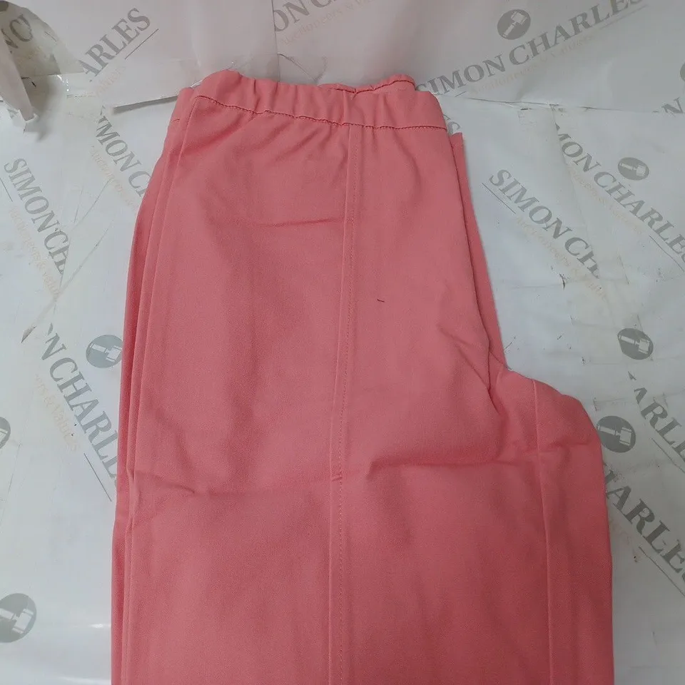 ISAACMIZRAHILIVE STRETCH TROUSERS PINK SIZE 14
