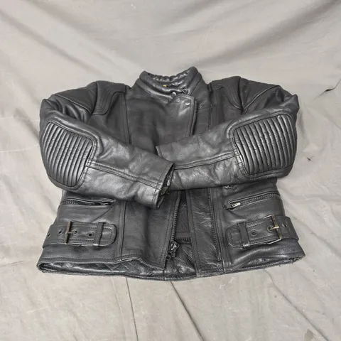 JTS BIKER JACKET IN BLACK SIZE 10