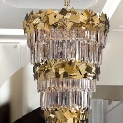 HEMERA CRYSTAL CONTEMPORARY WATERFALL CHANDELIER 