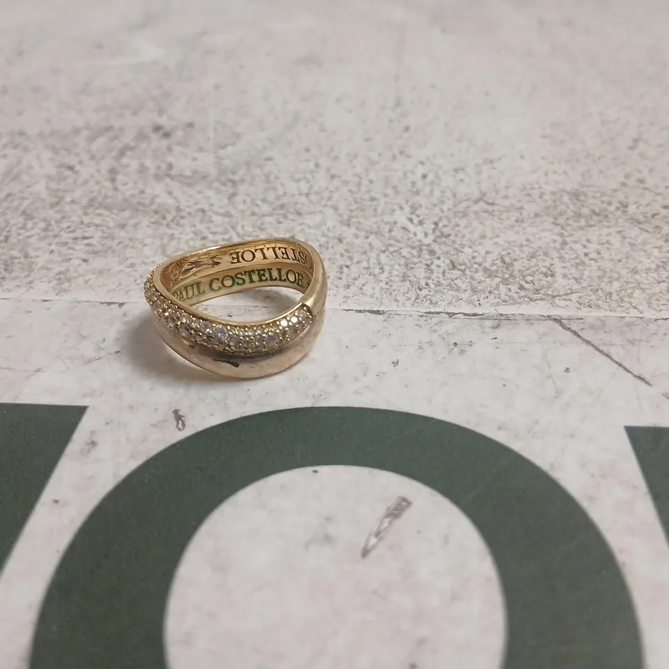 PAUL COSTELLO FOR DIAMONIQUE WAVE STACK SET OF 2 RINGS