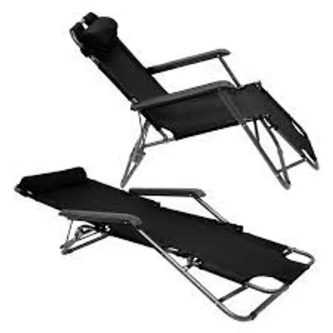 BOXED SET OF 2 NEO SUN LOUNGER CHAIR IN BLACK