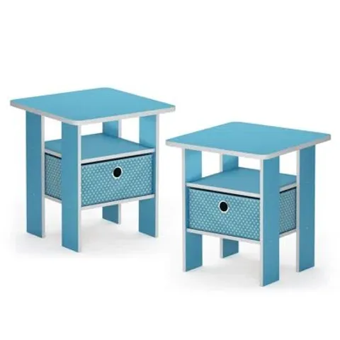 BOXED JOSEPH SIDE TABLE NIGHTSTAND WITH BIN DRAWER, 2 PER SET (SET OF 2)