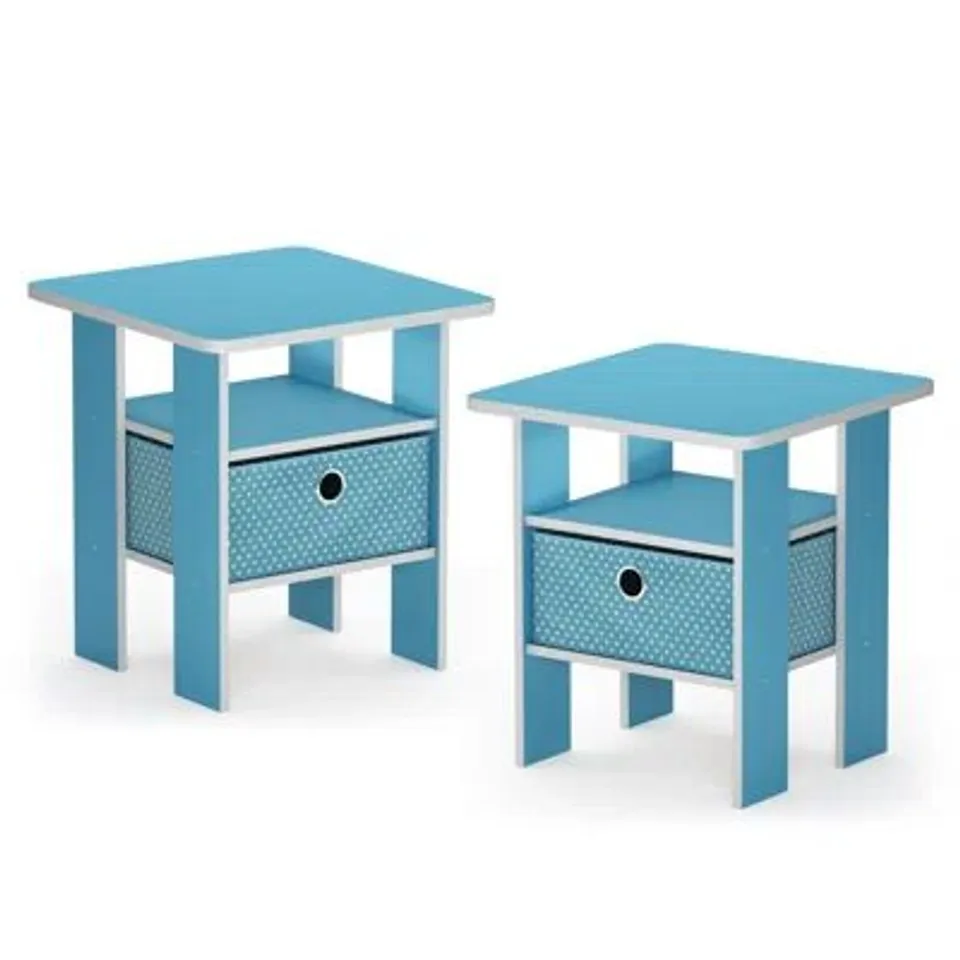 BOXED JOSEPH SIDE TABLE NIGHTSTAND WITH BIN DRAWER, 2 PER SET (SET OF 2)