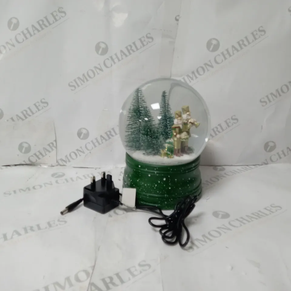 BOXED SANTA EXPRESS CHRISTMAS CHARACTER MUSICAL WATER SPINNER