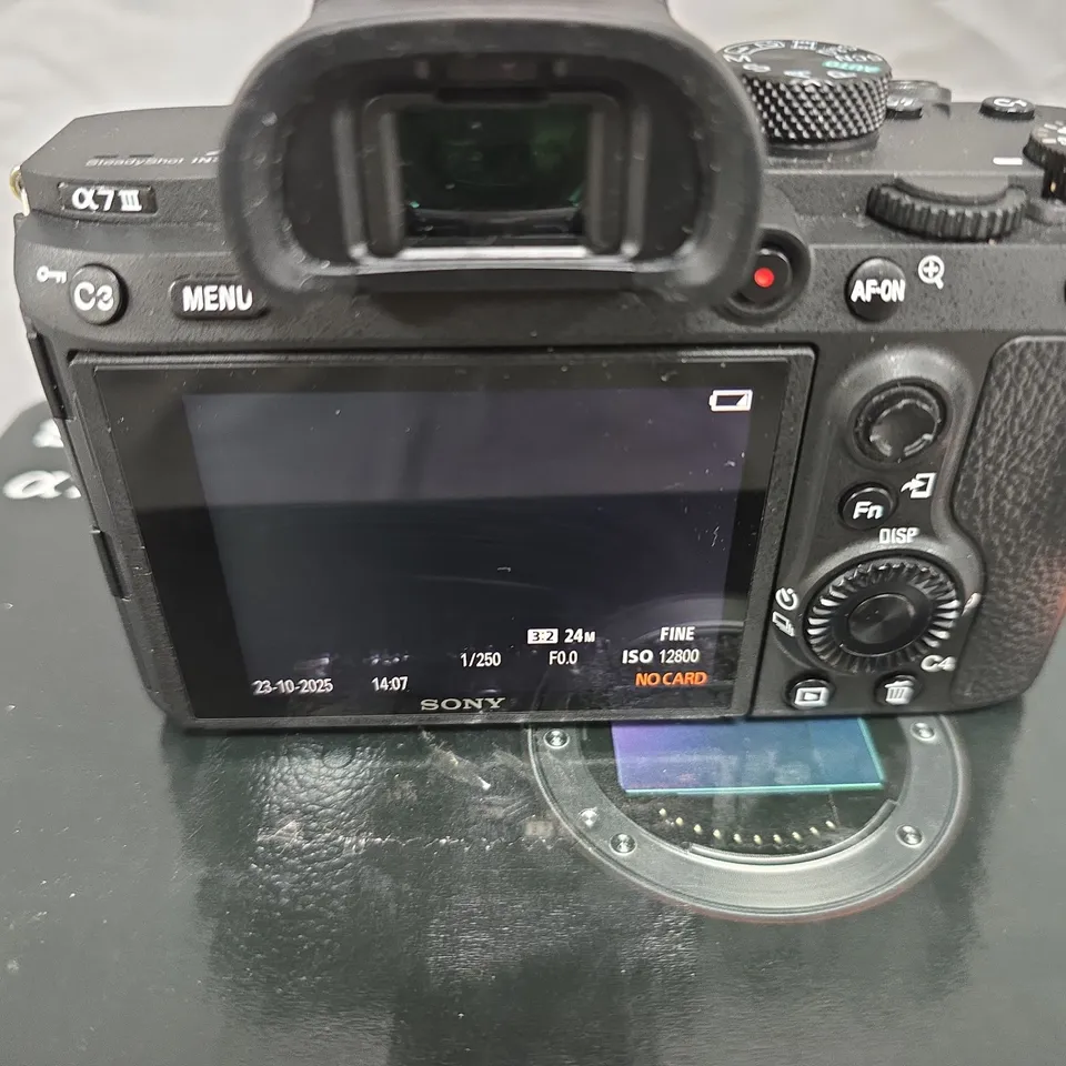 SONY ALPHA A7 III MIRRORLESS CAMERA BODY (ILCE-7M3) – WITH STRAP, MANUALS AND CABLES