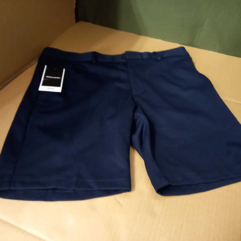 PAIR OF JACK JONES NAVY BLUE CHINO SHORTS EU SIZE M