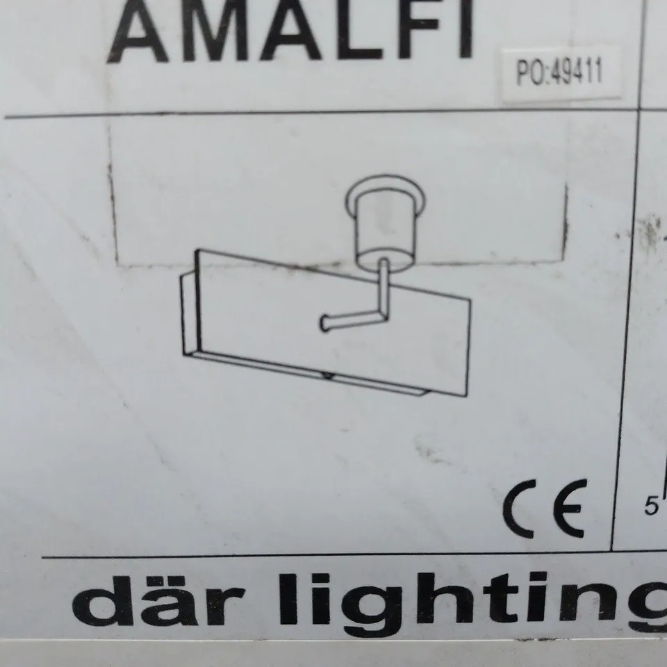 BOXED DAR LIGHTING AMALFI 1 LIGHT FLUSH LIGHT LAMP BASE ONLY CHROME