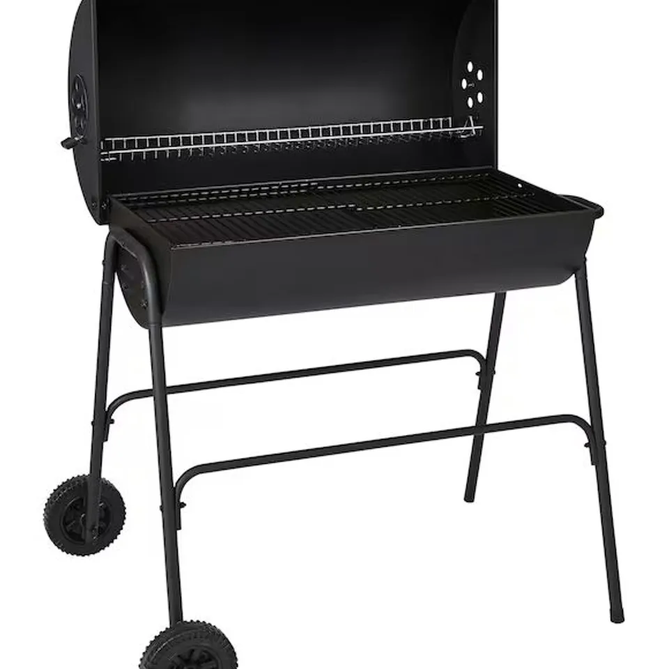 OIL DRUM CHARCOAL BBQ IN BLACK - COLLECTION ONLY