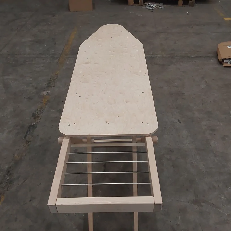 BOXED DESIGNER FOLDING WOODEN IRONING BOARD 