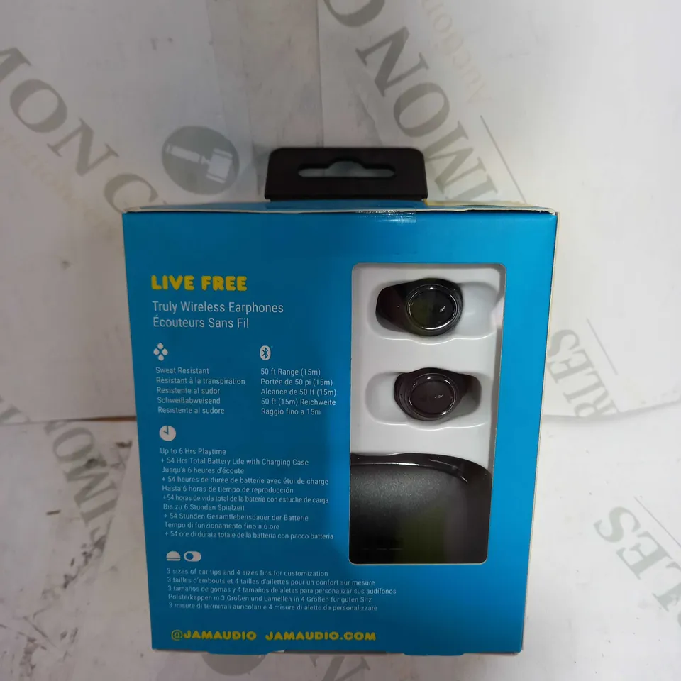 BRAND NEW BOXED JAM LIVE FREE TRULY WIRELESS EARPHONES IN BLACK	