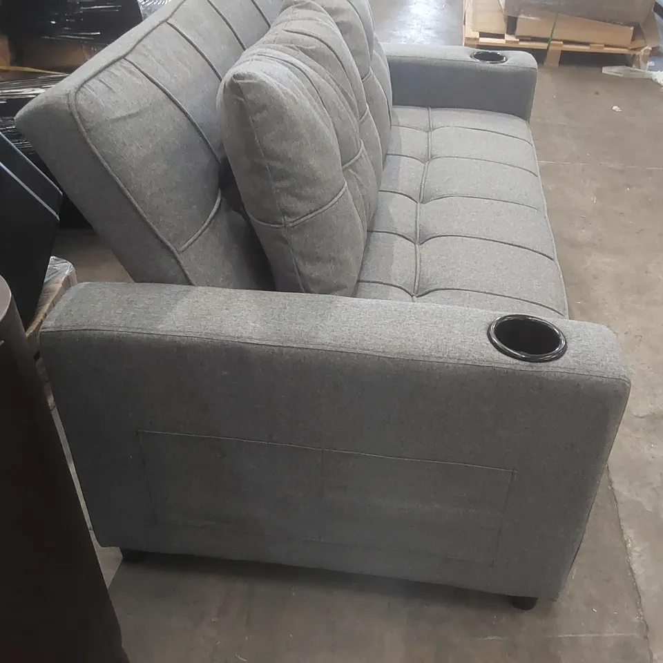QUALITY DESIGNER FABRIC UPHOLSTERED SOFA BED