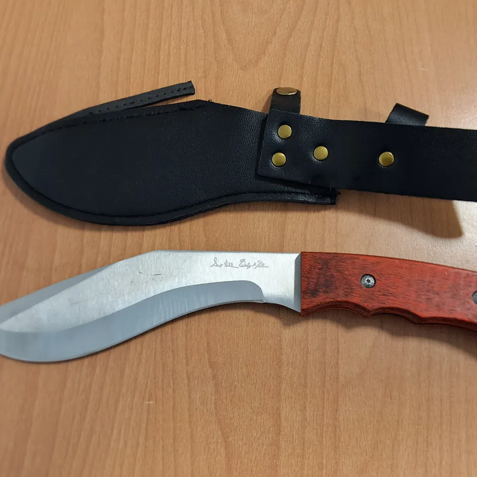 6.5" FULL TANG CURVED KNIFE WITH SHEATH 