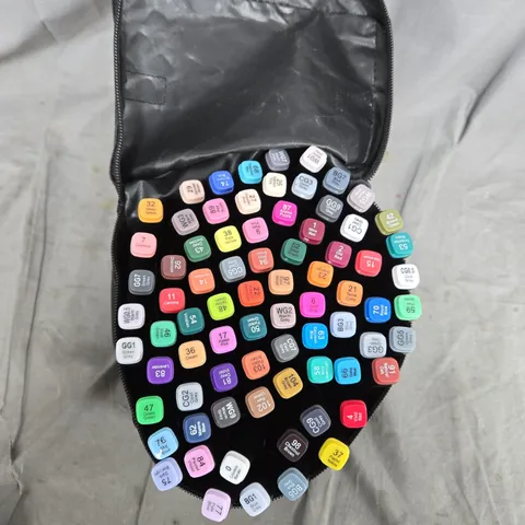 80-PIECE COLOUR MARKER SET IN ZIP CAS
