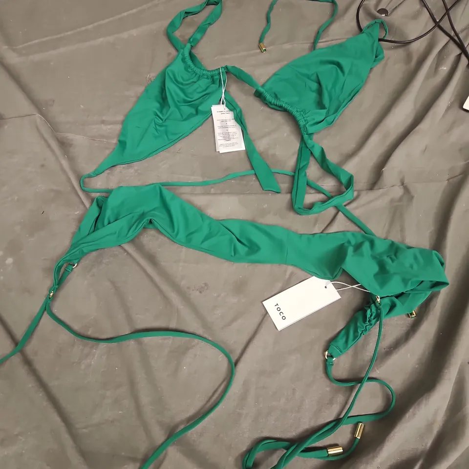 The North Face black drawstring pants (XXL) + TOCO Pine Green bikini set (XL)