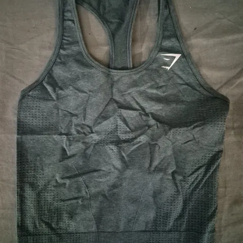 GYM SHARK VITAL SEAMLESS TIGHT TANK IN GREY SIZE SMALL