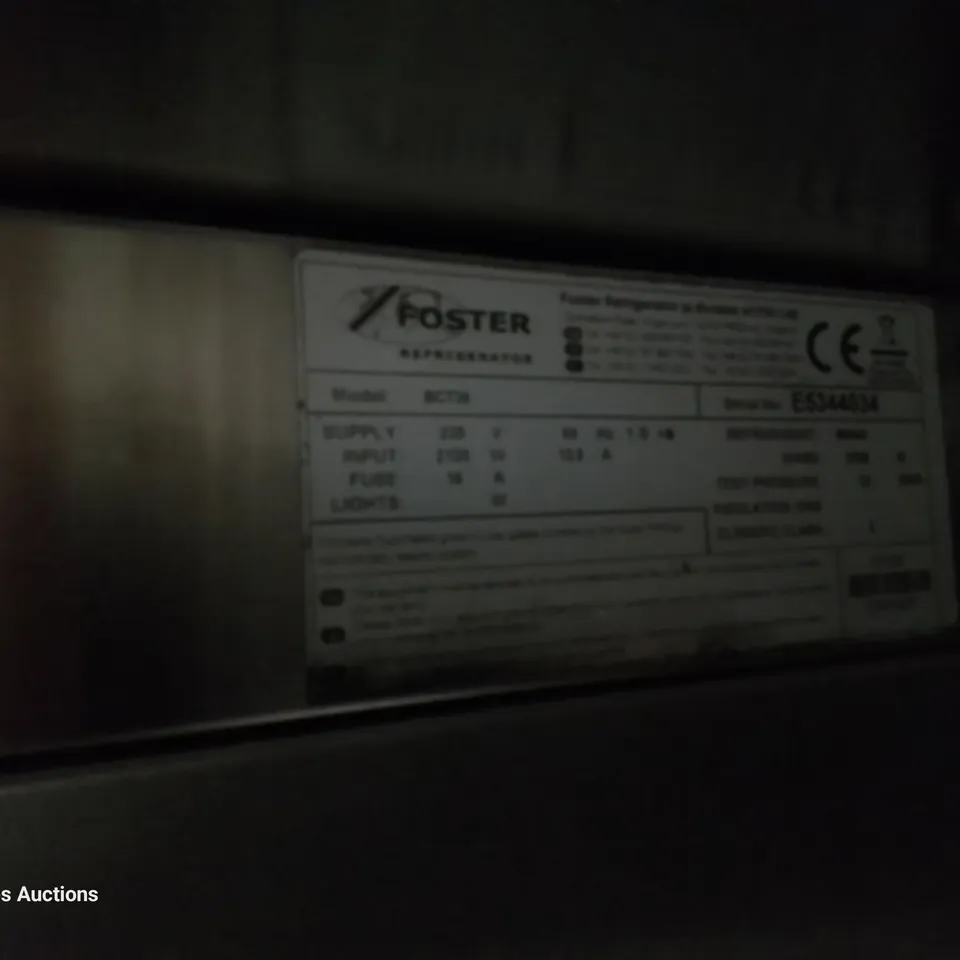 FOSTER BLAST CHILLER Model BCT36