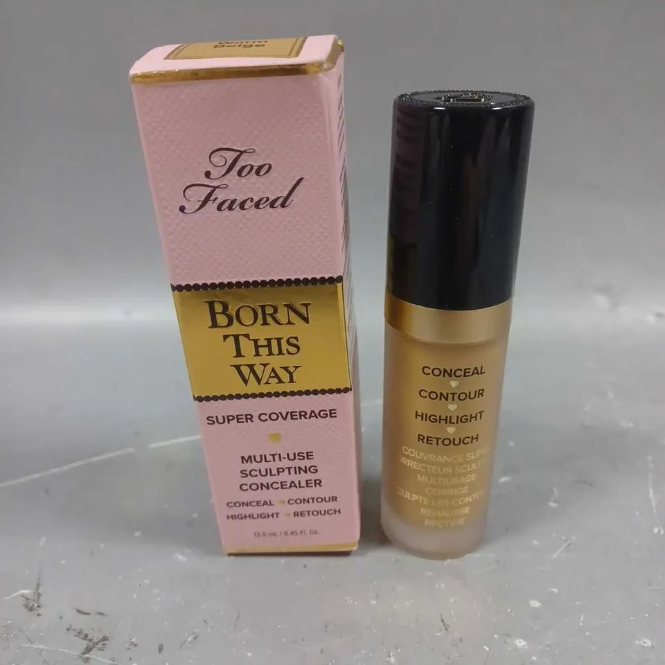 BOXED TOO FACED SCULPTING CONCEALER IN WARM BEIGE 13.5ML