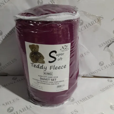 NIGHT ZONE SUPER SOFT TEDDY FLEECE DUVET SET - KING
