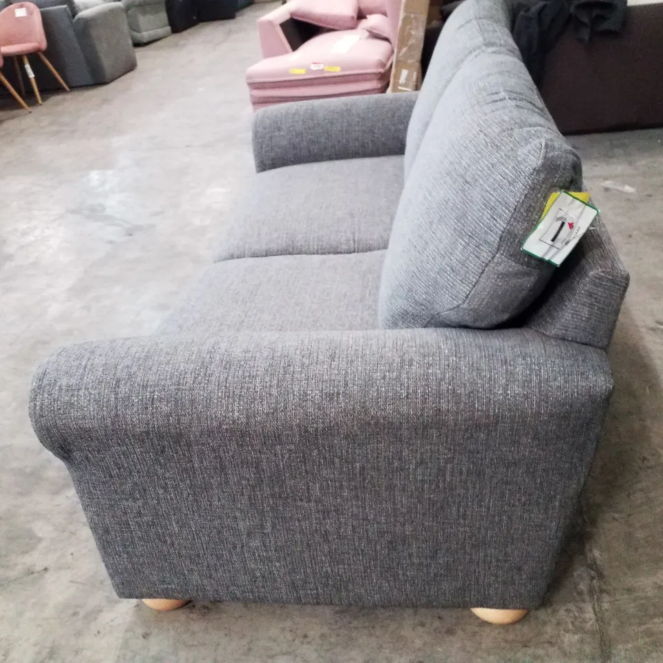 QUALITY DESIGNER 2 SEATER SOFA - GREY FABRIC
