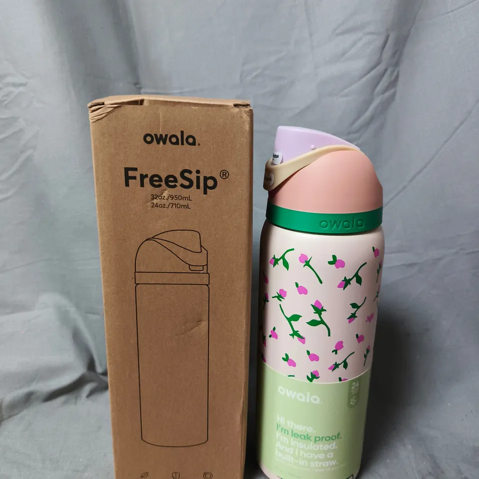OWALA FREESIP INSULATED BOTTLE – FLORAL PATTERN