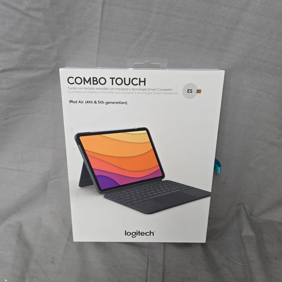 BOXED LOGITECH COMBO TOUCH IPAD AIR (4TH&5TH GEN) CASE (SPANISH LAYOUT)