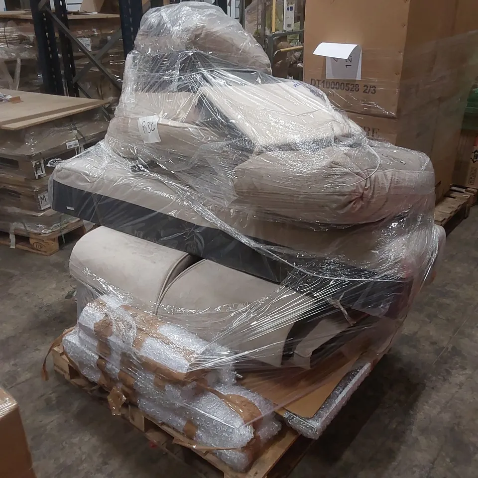PALLET OF ASSORTED FURNITURE AND SOFA PARTS 