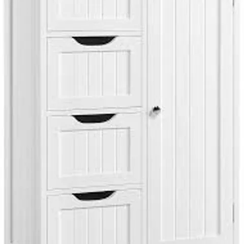 BOXED YAHEETECH FREESTANDING BATHROOM CABINET - WHITE (1 BOX)