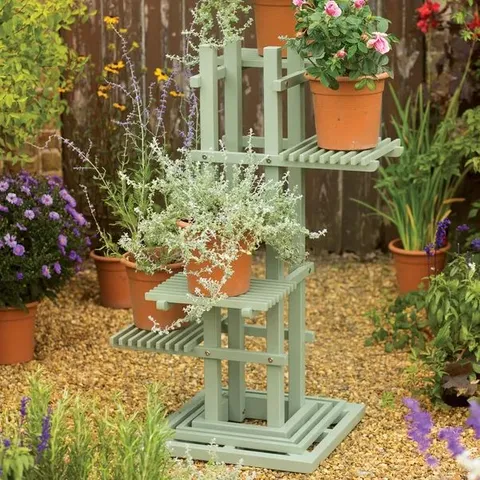 BOXED FLORENITY VERDI STANDING PLANT SHELF (1 BOX)
